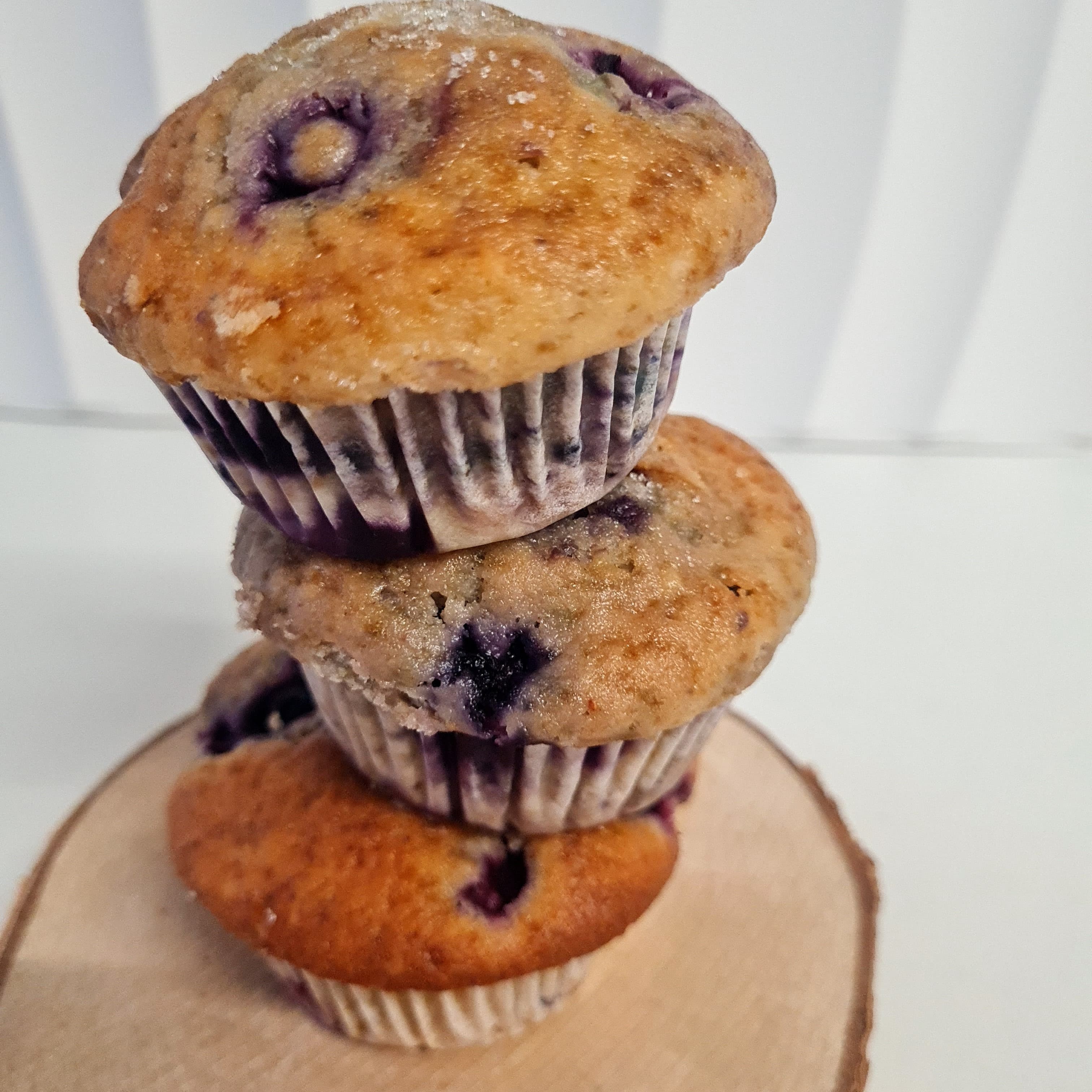 Sourdough Blueberry Muffins