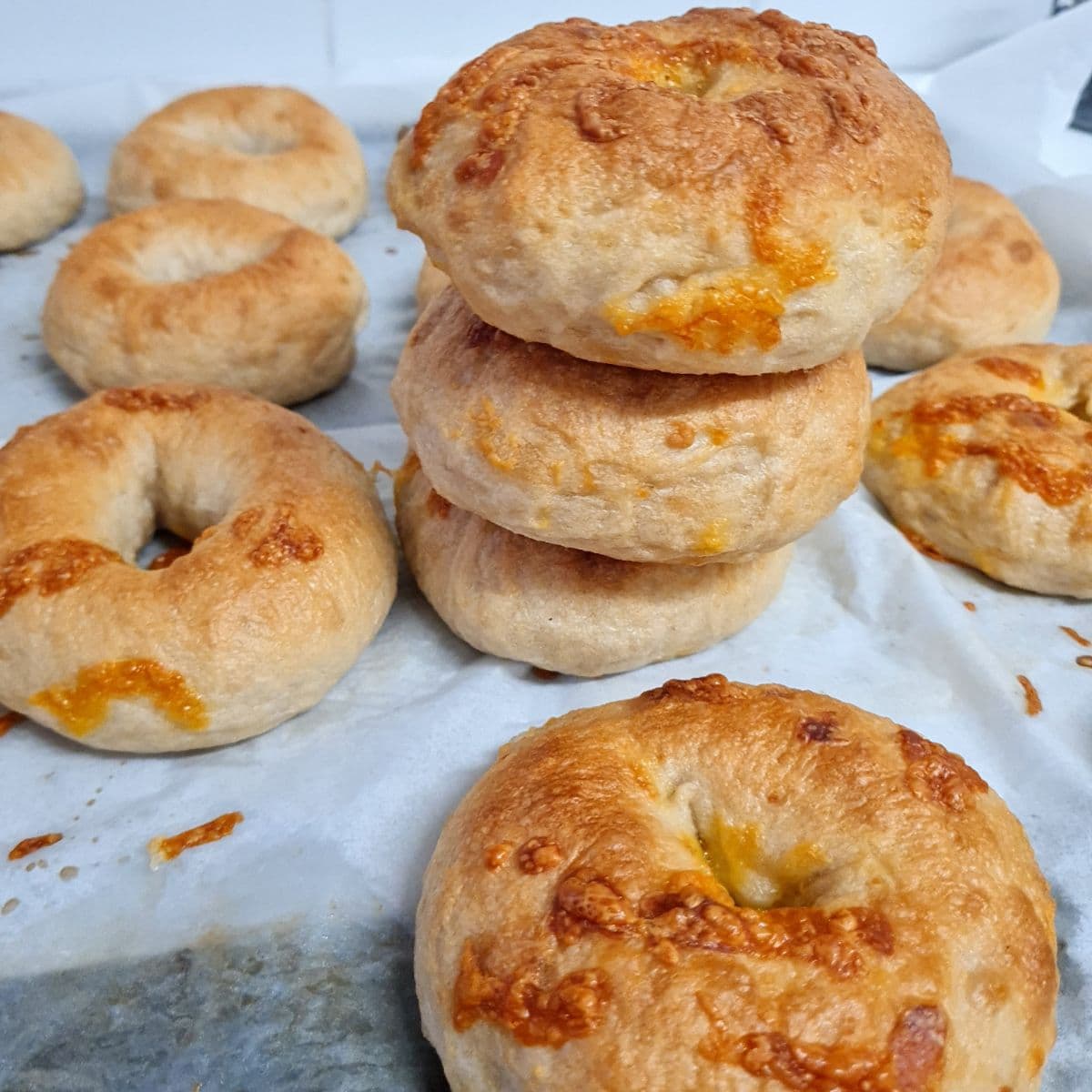 Sourdough Cheddar Cheese & Jalapeños Bagels