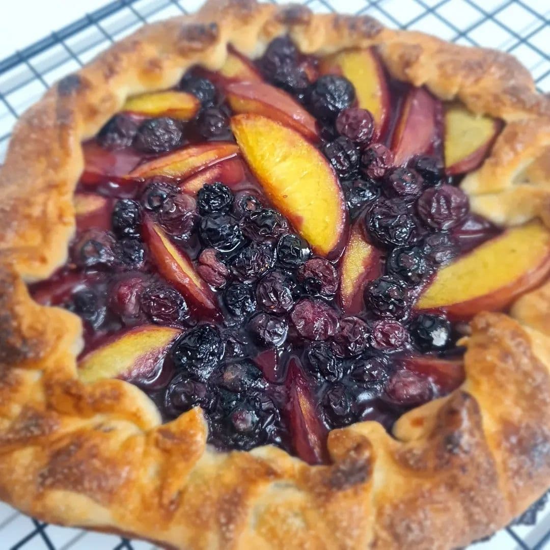 Sourdough Peach & Blueberry Crostata